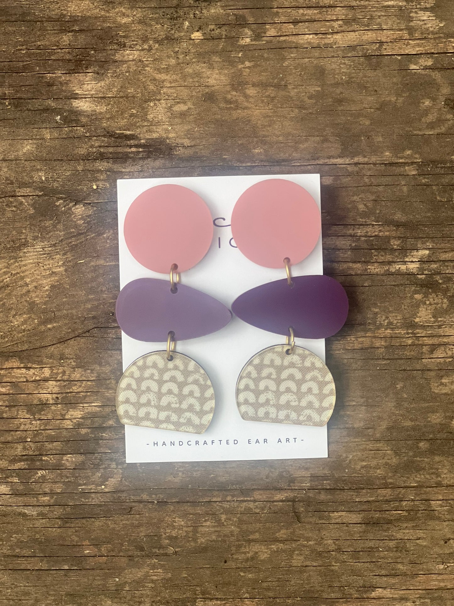 000585 - colorful stud dangle earrings