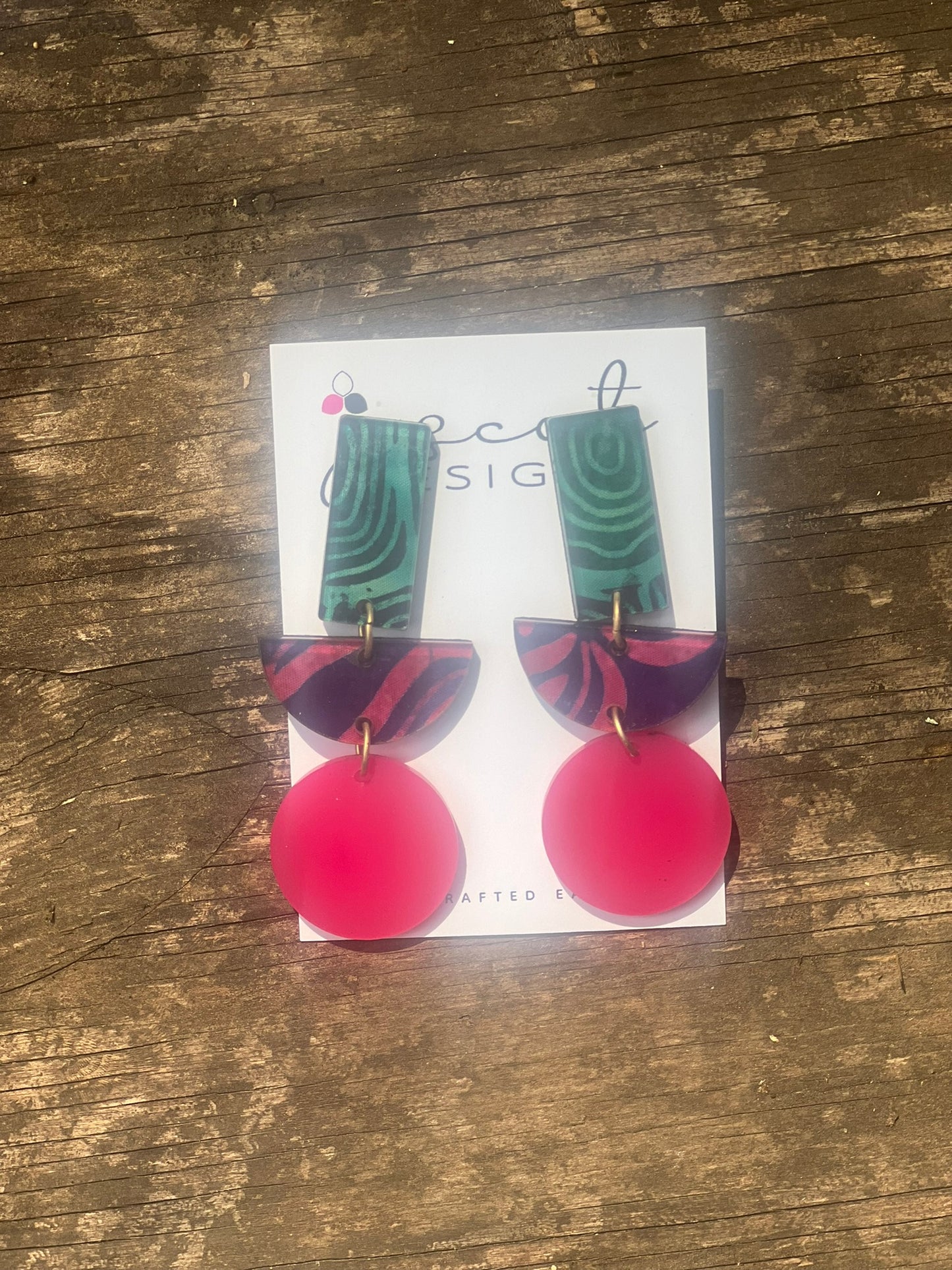 000602 - colorful stud dangle earrings